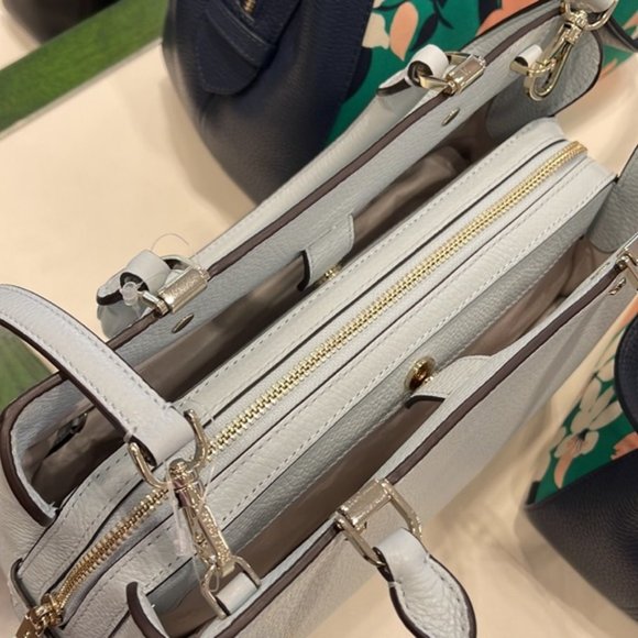 Kate Spade Leila Medium Triple Compartment Satchel Hazy Morning Color - Picture 15 of 16